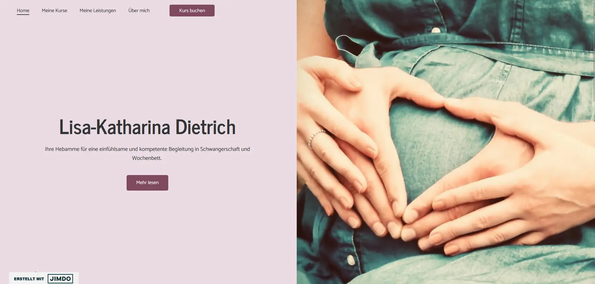 Webdesign Portfolio - Hebamme Lisa